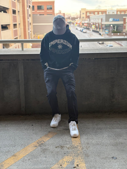 IMPERIUM BOXY HOODIE-BLACK