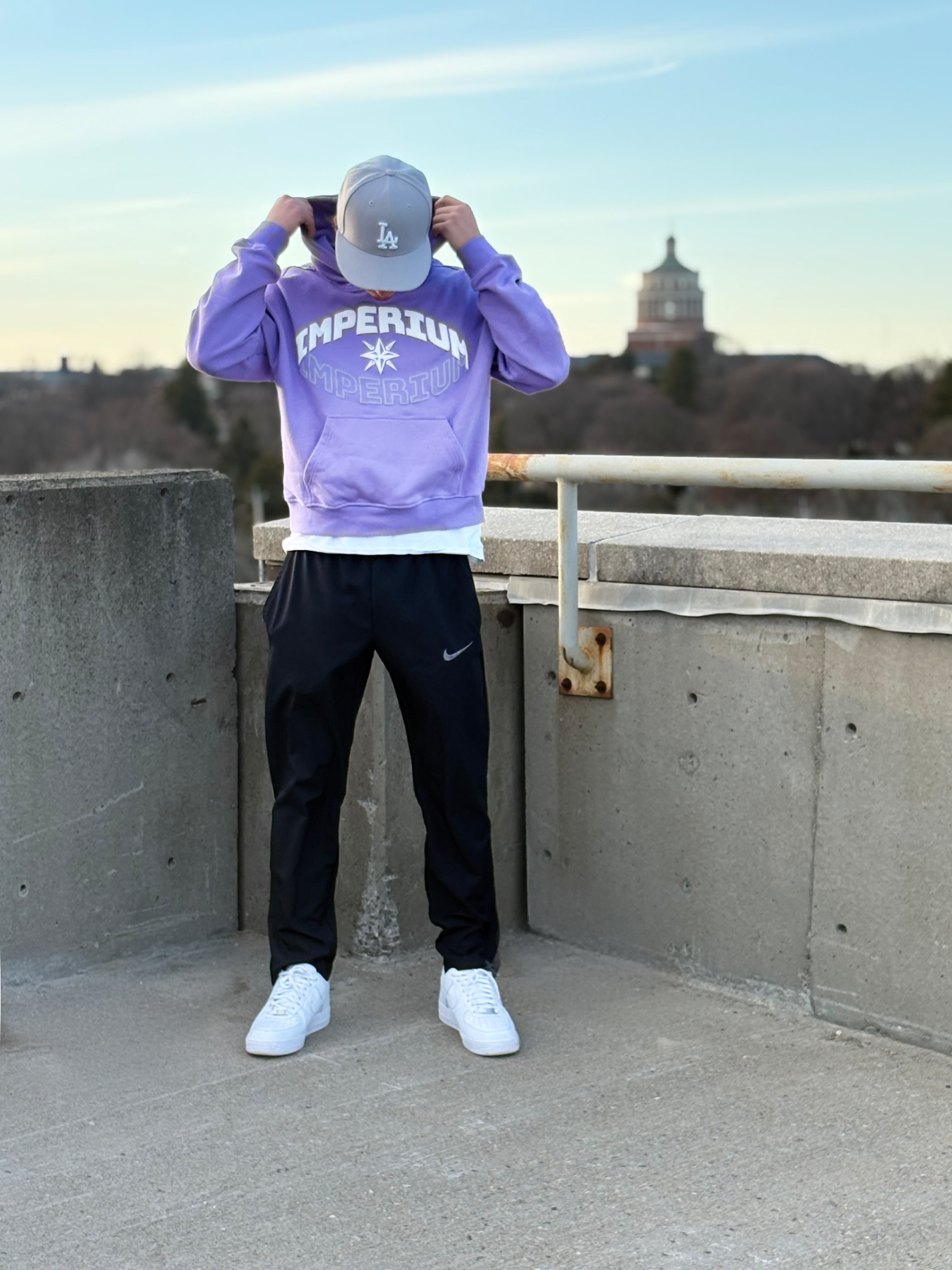 IMPERIUM BOXY HOODIE-PURPLE